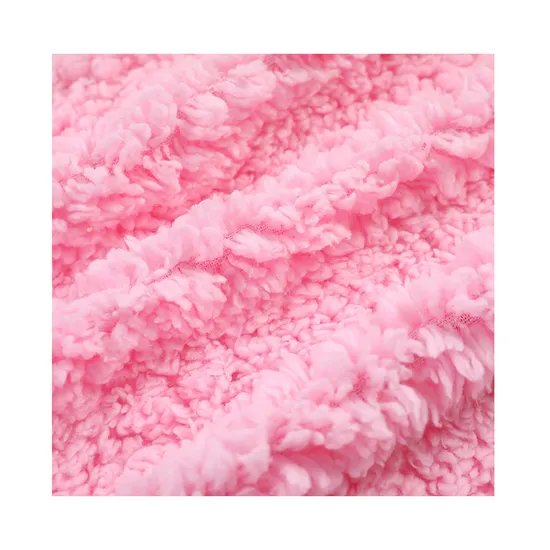 Tecido Sherpa Minky Fleece Escovado de 1 Lado para Têxteis Domésticos